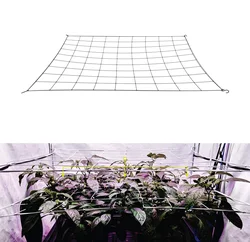 4'' Mesh Trellis Netting  for Grow Tents Plant Support Elastic ScrOG/ LST/ HST Net with Hooks Grow Box Kit Low Stress Training