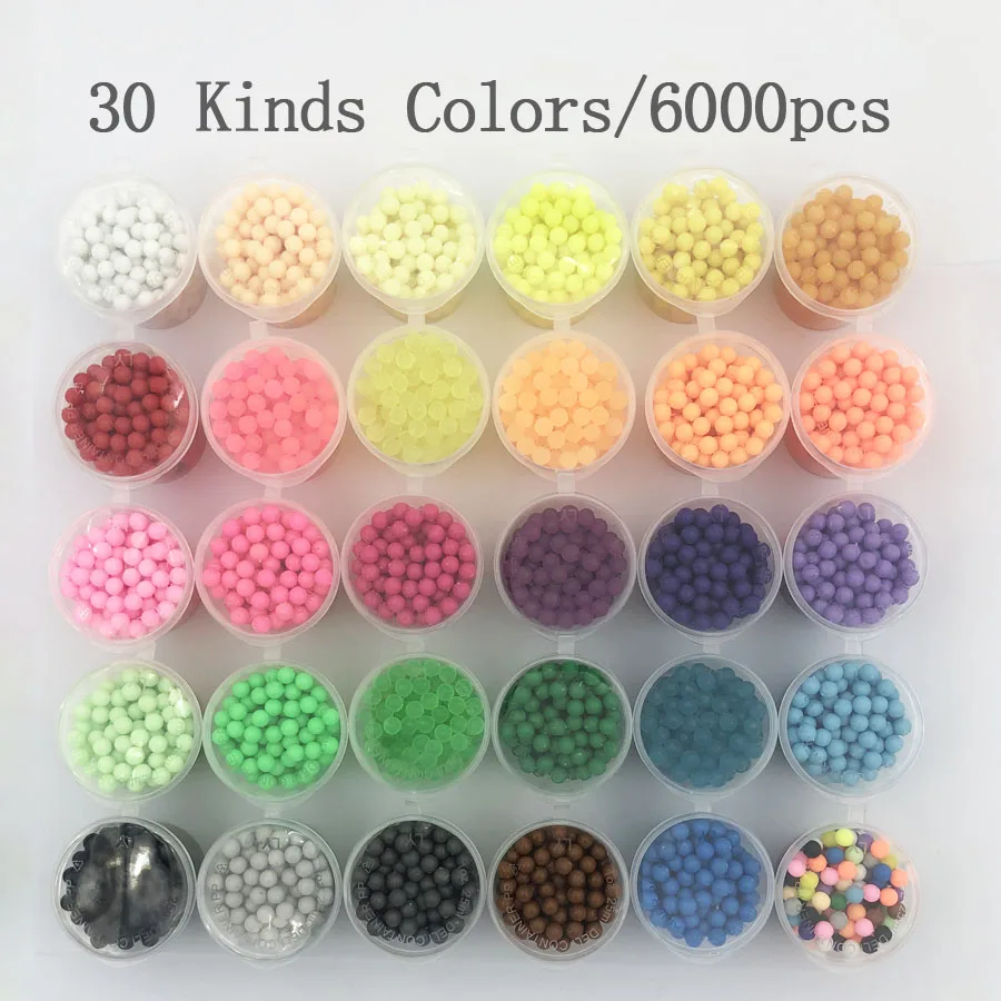 30/20 colors/water Beads Puzzle Perler magic Beads hama beads spray perlen 3D Handmade Magic Toy for Children