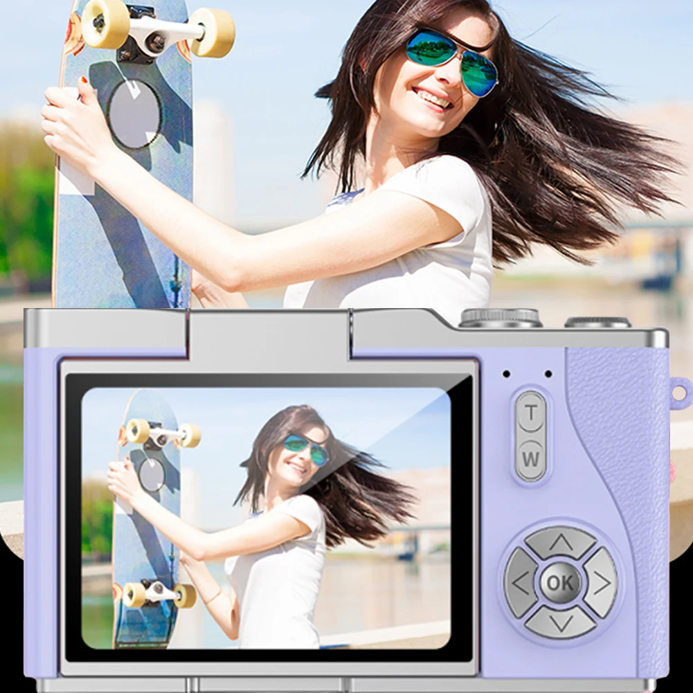 4K digitale camera 48 MP draagbare CCD-camera 8X zoom compacte kleine camera 180 flip-screen videocamcorder voor tieners volwassen beginners