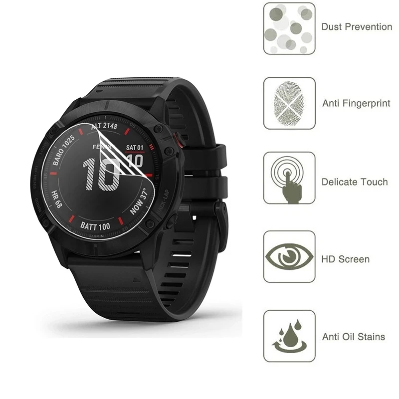Hydrogel Watch Film For Garmin Fenix 7 7x 7s 6 6s 6x Pro 5 5s 5x Plus Screen Protector Protective Soft Watch Screen Film Foil