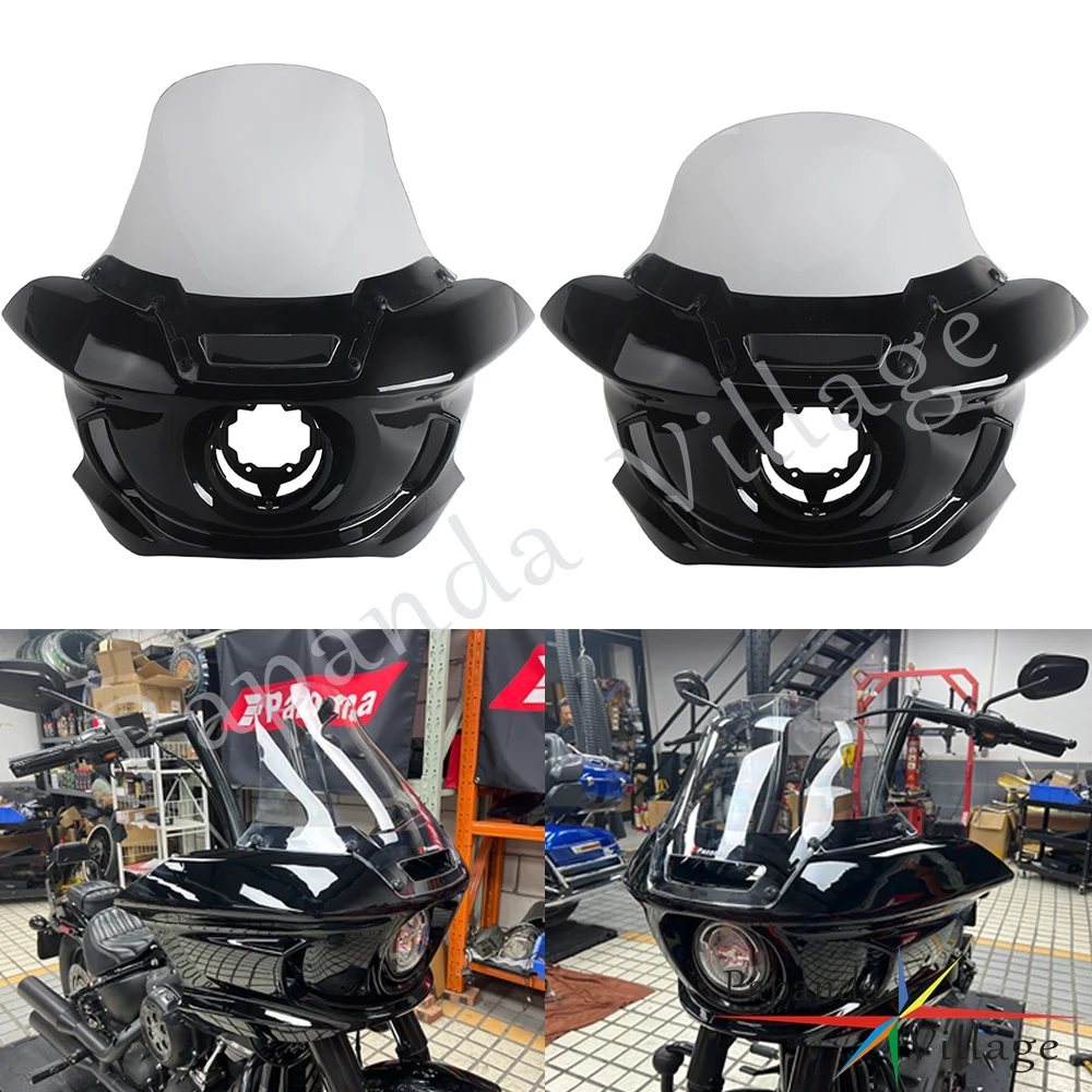 

Motorcycle Front Headlight Fairing Cover Windshield Support Bracket For Harley Softail Street Bob Standard Low Rider S FXLR FXST