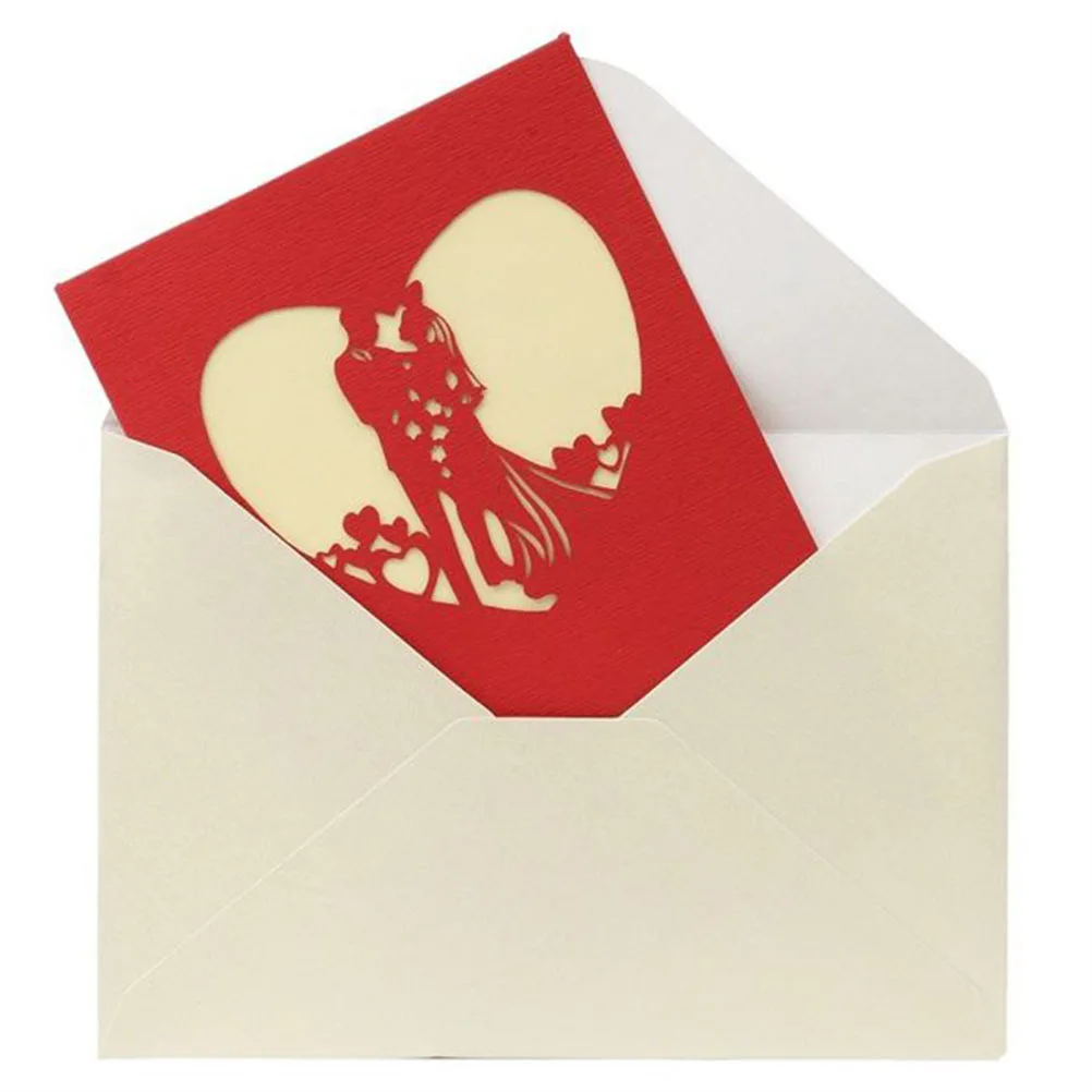 

3D Greeting Wedding Inviting Gift Bridegroom Pop-up Card Handmade Quality Paper Craft Greeting For Wedding Notebook