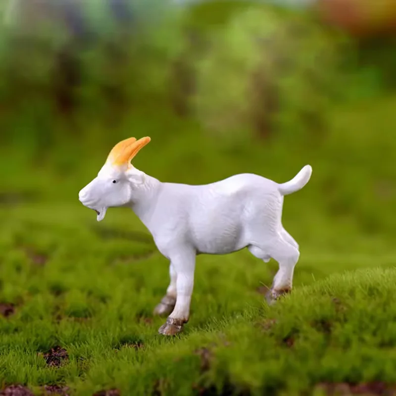 DIY Farmland Worker Pig Horse Cow Sheep Duck Animal Model Goat Figurine Home Decor Miniature Fairy Garden Decoration Accessories
