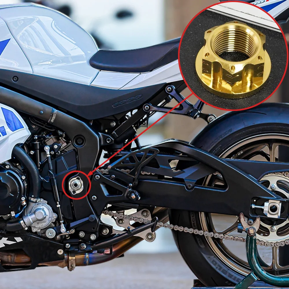 FLAWLESSTI Gr5 التيتانيوم الترباس مسند القدمين الفرامل ABS القرص خزان النفط المفك الترباس الجبهة الخلفية المحور Swingarm الجوز لسوزوكي GSX-R1000