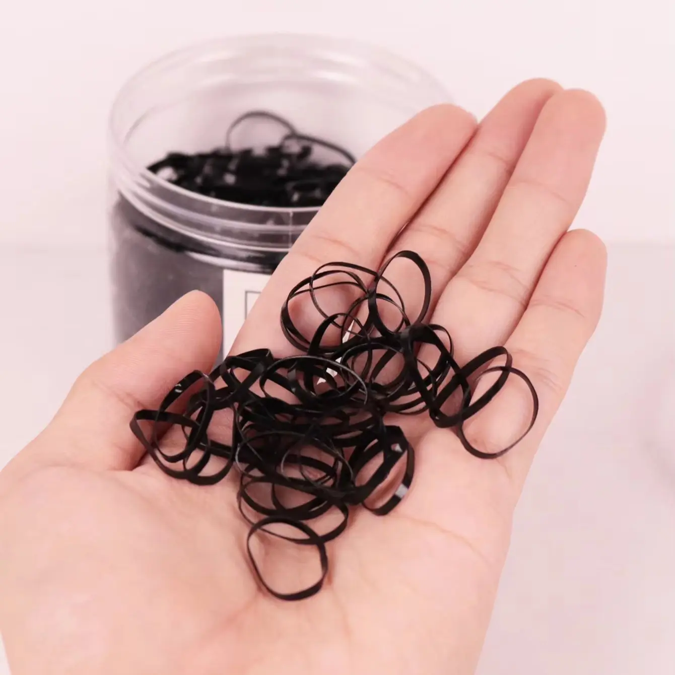 500pcs/can rubber band headband rope, fixed hair styling, convenient for carrying and traveling, special for real hair wigs