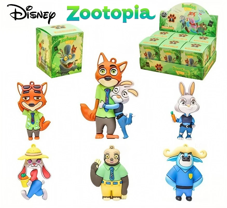 

Disney Zootopia Blind Box — коллекционные фигурки Джуди Хопса и Ника Уайлд, модель аниме в подарок на день рождения 2026, коробка-сюрприз