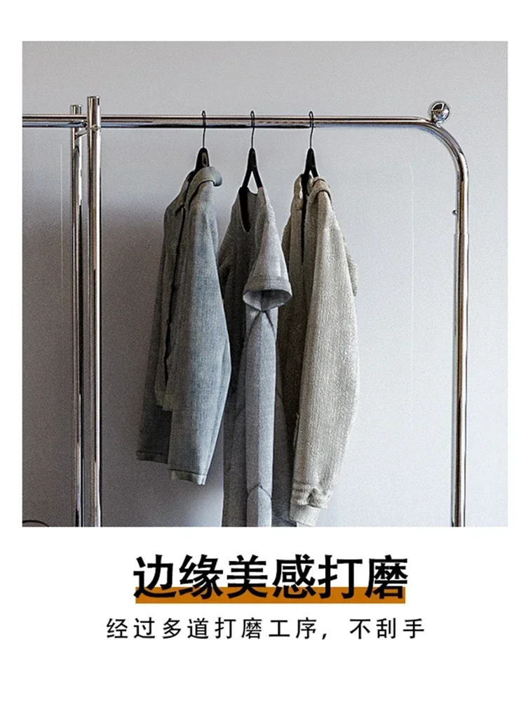 

Hot sales 304 Stainless Steel Mid-Ancient Floor Clothes Rack Household Bedroom Coat Rack Multi-Functional Storage Rack
