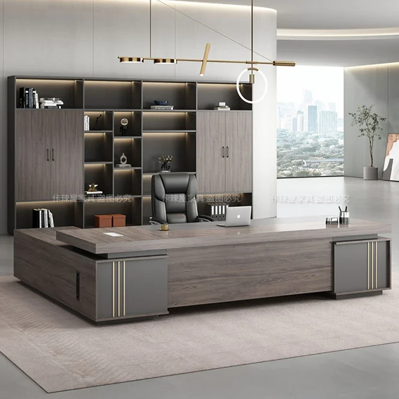 

Light Luxury Table Office Desk Sets Decoration Cabinet Modern Pliante Company Office Bureau De Chambre Mesa Vertical Furniture