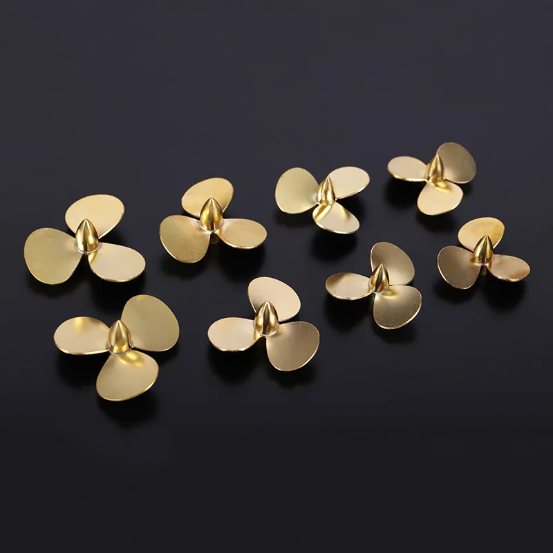 1 قطعة النحاس 3-شفرات المروحة Φ2mm/M3/M4 دعامة صغيرة ل 2 مللي متر/3 مللي متر/4 مللي متر رمح RC قارب الغواصة مقياس البحرية قارب