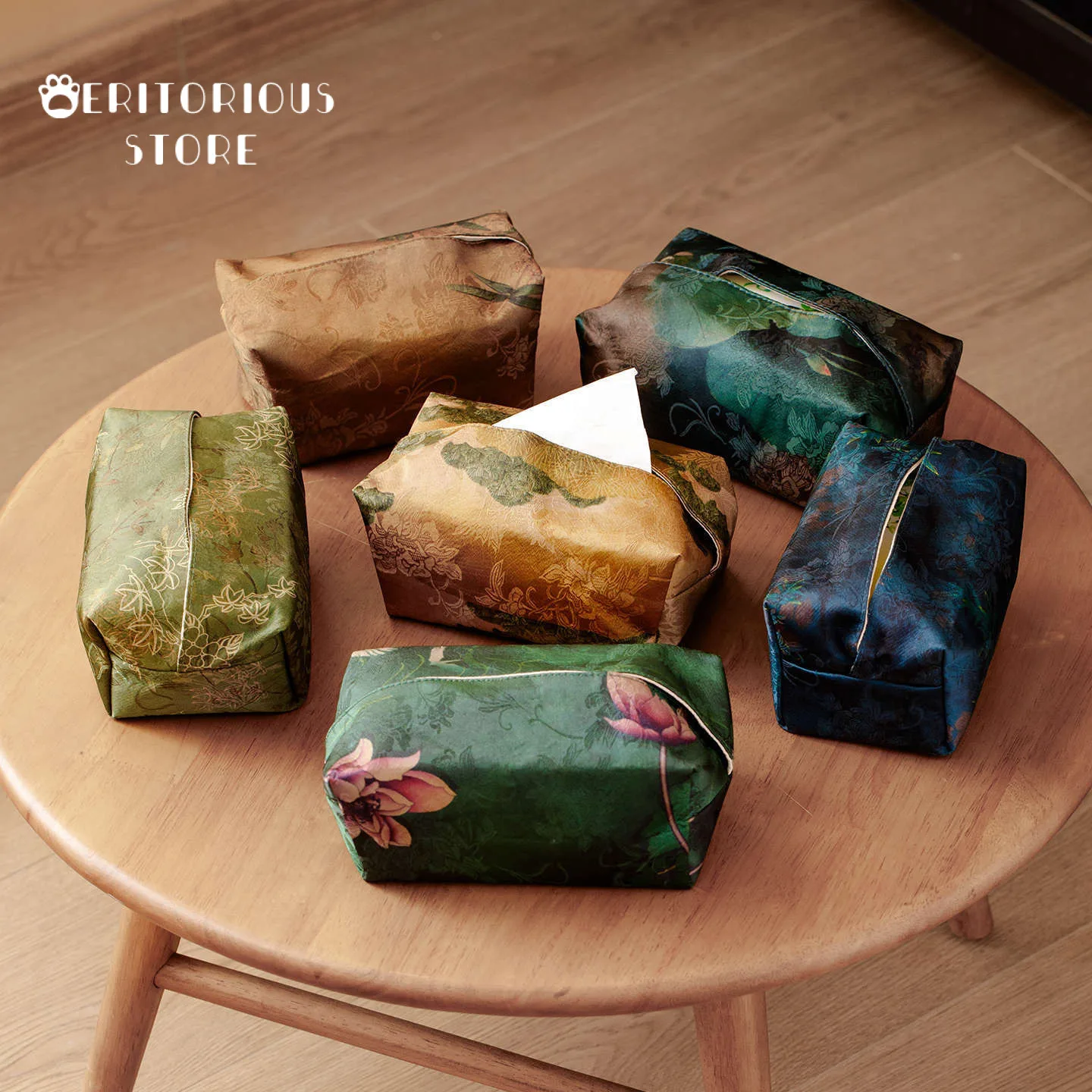 

Держатель для парчовых салфеток, китайская бумажная коробка для салфеток, салфетка для салфеток, коробки для хранения, роскошный милый органайзер, чехол Latu