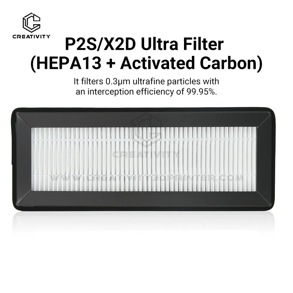 For Bamboo Lab HEPA 13 + Activated Carbon Combo Air Filter Ultra For P2S/X2D/H2S 3D Printers OEM Replacement