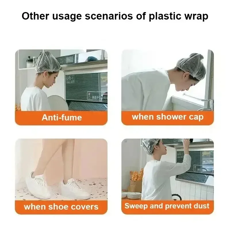 100/200/500/1000 Pcs Disposable Shower Cap for Extension Clear Beauty Hair Hat Shower Cap Elastic Mesh Shape Waterproof Bath Hat image 5