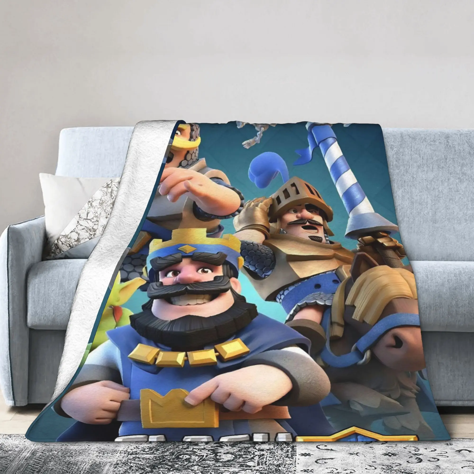 Clashes Game Royales بطانية الفانيلا الخريف/الشتاء تنفس لينة رمي البطانيات للمنزل غرفة نوم الفراش يلقي