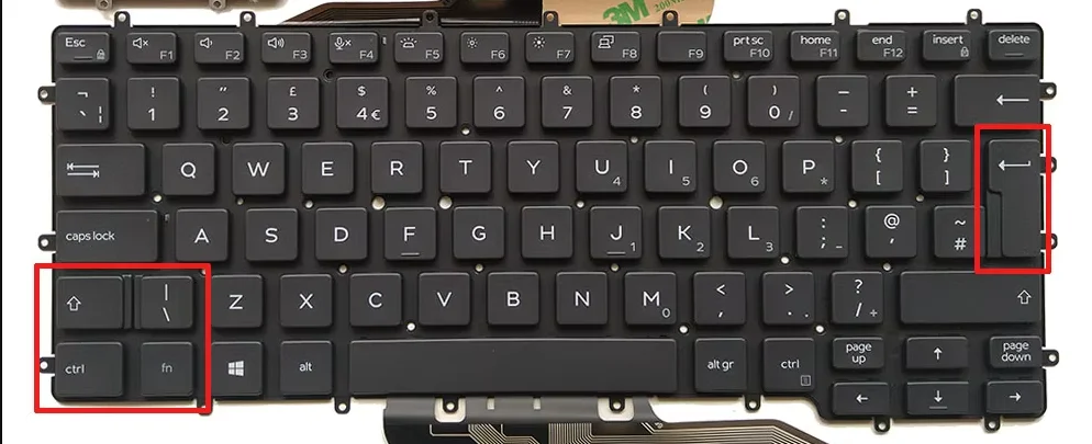 UK-Laptop-Tastatur mit Hintergrundbeleuchtung für Dell Latitude 7400 2-in-1 9410 2-in-1 JGWT5