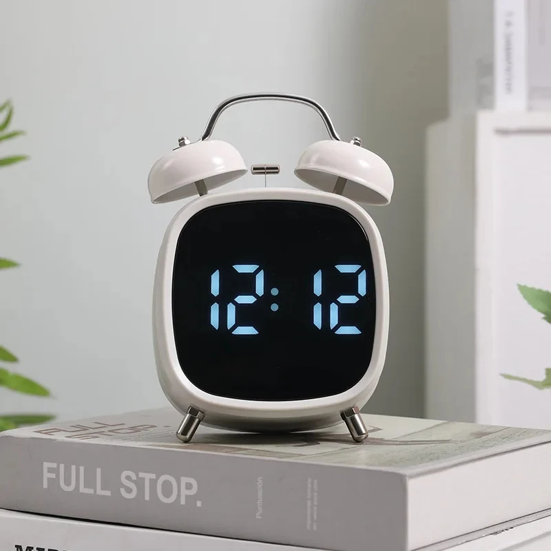 New Alarm Concise And Practic Clock Double Bell Super Loud for Heavy Sleepet Mode 12/24H Night Anti-disturb Table LED Clock