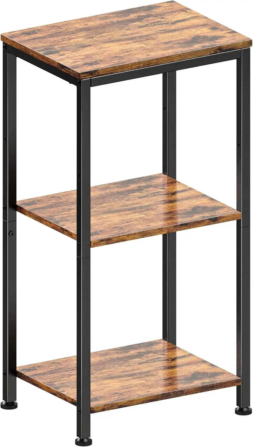 

3 Tier End Table, Tall Nightstand for Small Spaces, Tall Side Table with Storage Shelves, Telephone Table, Small Entry T