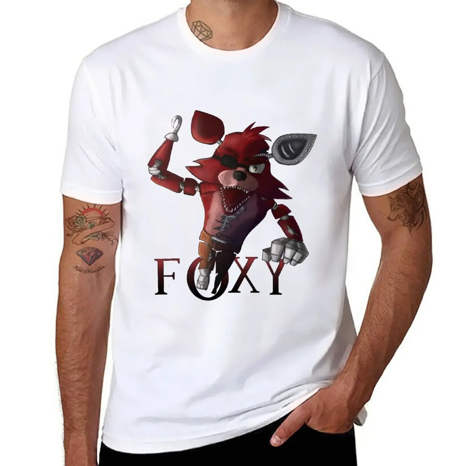 New Foxy the piyratee attack~ T-Shirt aesthetic clothes plus size tops mens t shirt graphic