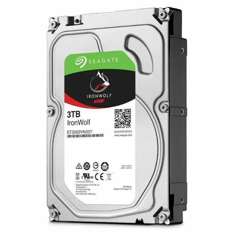 ДЛЯ Seagate IronWolf (5900 об/мин, 3,5 дюйма, кэш-памяти 64 МБ), внутренний жесткий диск 3 ТБ ST3000VN007, НОВЫЙ