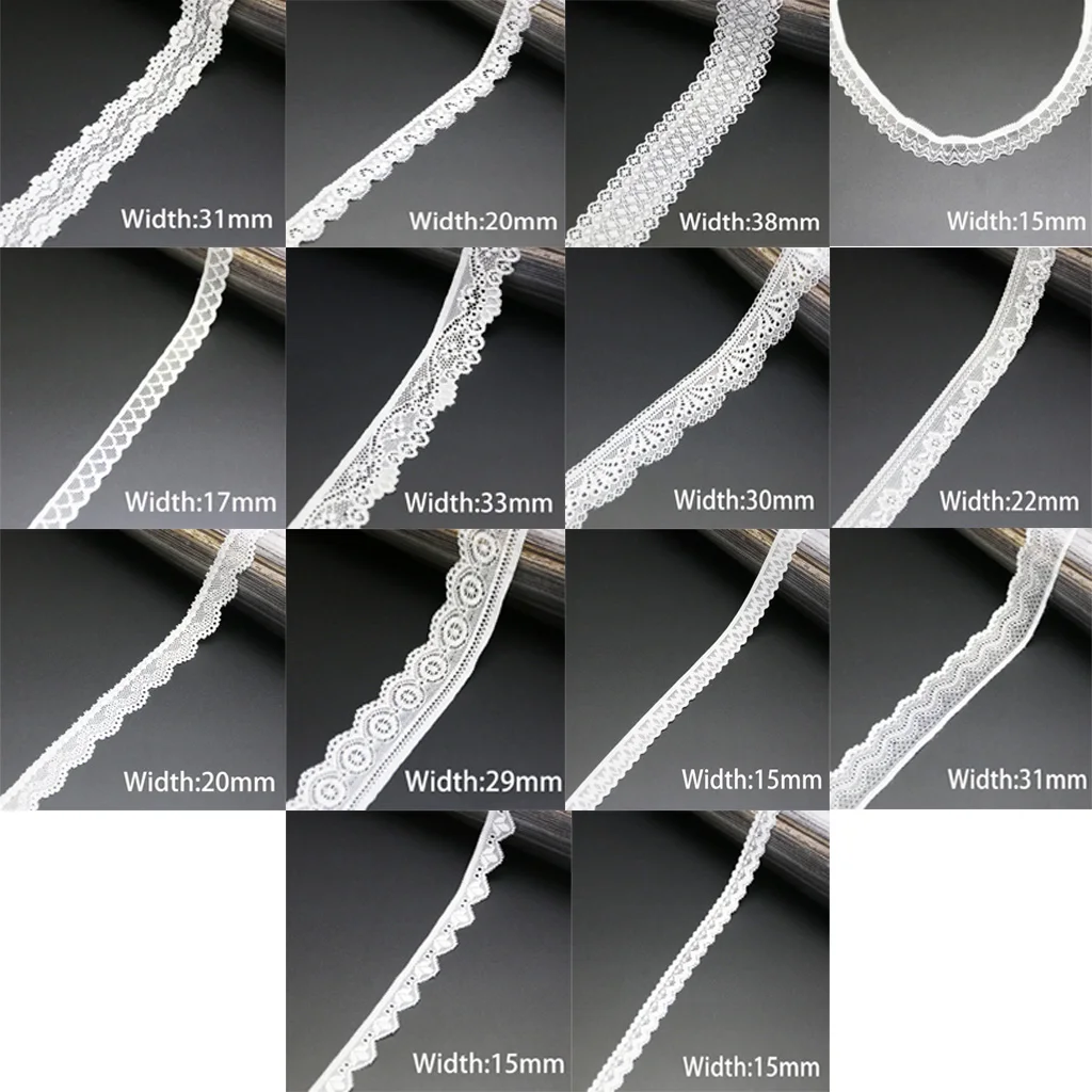 (5 meters/lot) white elastic lace Fabric underwear stretch laces Trim DIY Crafts Sewing