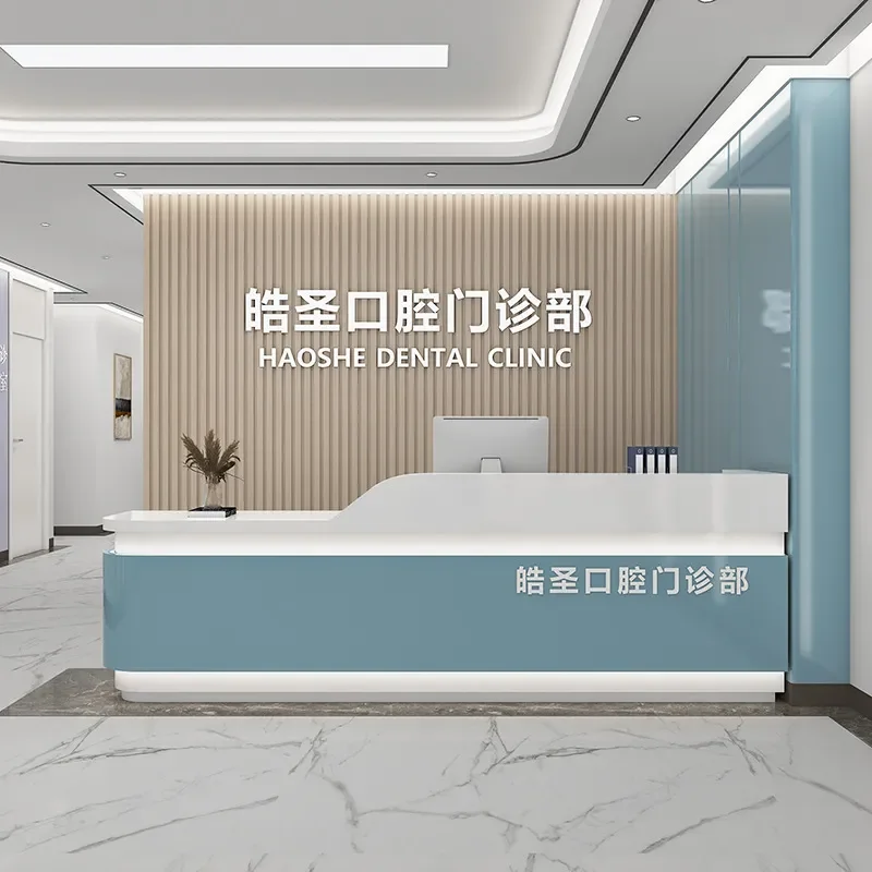Dental Clinic Reception Desk Nurse Station Guide Counter Beauty Salon Checkout Table Hospital Bar Front Desk