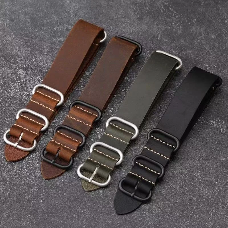 18mm 20mm 22mm 24mm Artificial Cowhide Leather Watch Strap Replacement Bracelet Strap Wristband Accessories Strap Wristband