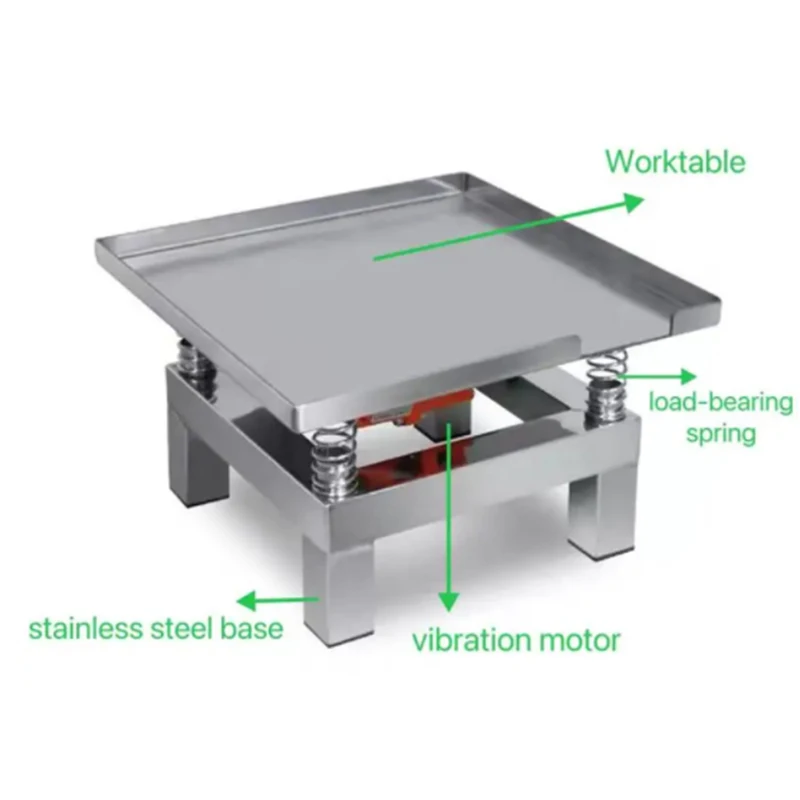 35*35CM tavolo vibrante in calcestruzzo banco prova di vibrazione banco prova piattaforma vibrante Mini tavolo vibrante in acciaio inossidabile