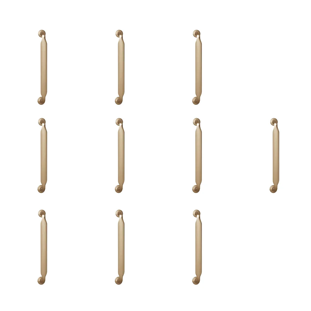 10pcs Zinc Alloy Cabinet Handle 128mm Gold Handles Anti-Fingerprint For Kitchen Cupboards Wardrobes Hardware Accessories