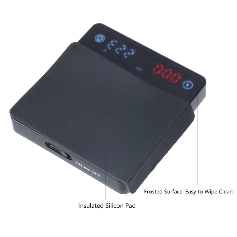 Coffee Scale with Auto Timer for Espresso and Pour Over Coffee 2kg/0.1g USB C PXPD