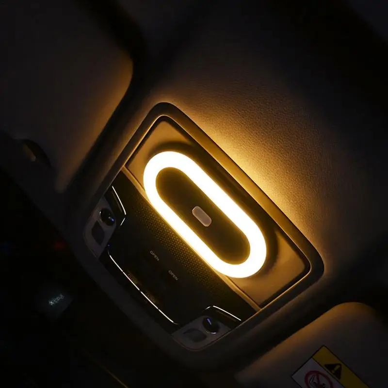 Luces interiores de coche, lámpara de techo, luz táctil nocturna, luz de lectura de mano, USB