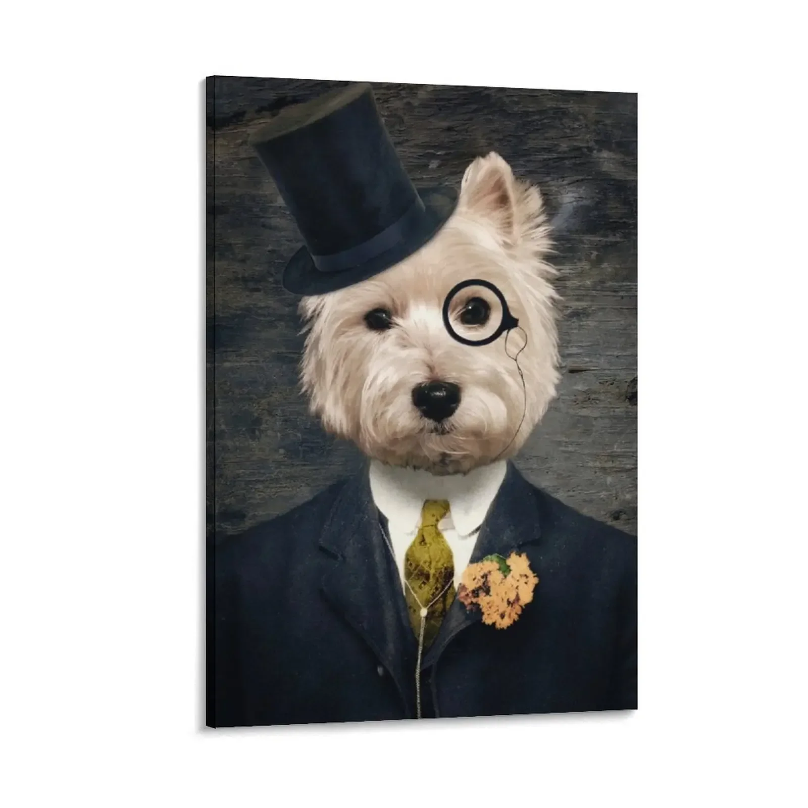 

Westie Dog Art - Sir Bunty Canvas Painting Luxury living room decoration japanese room decor luxury home decor