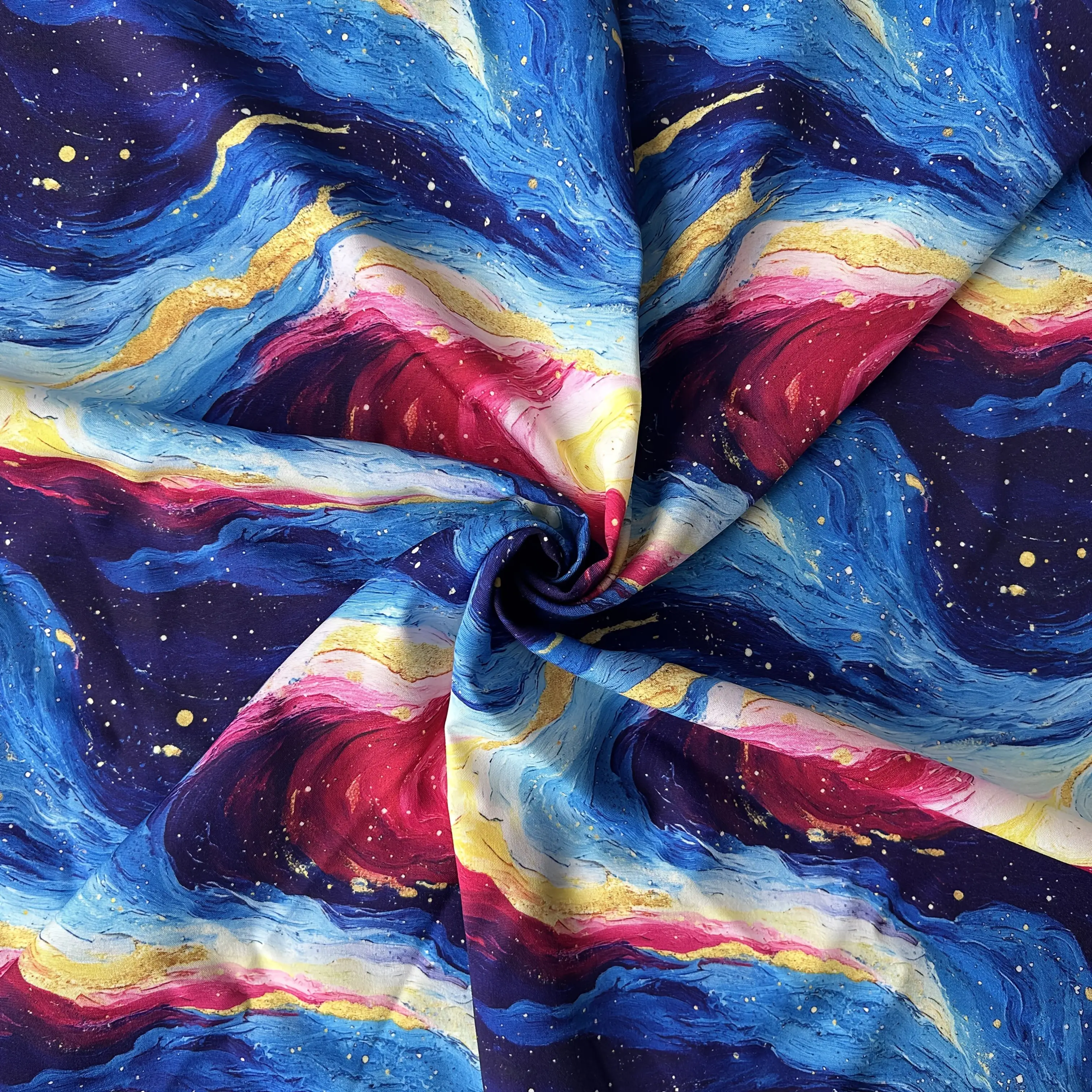 Afbeelding 7: 1pc, prachtige en oogverblindende bedrukte stof in sterrenhemelstijl, vol dromen! Handgemaakte stoffen materialen. 100% polyestervezel.