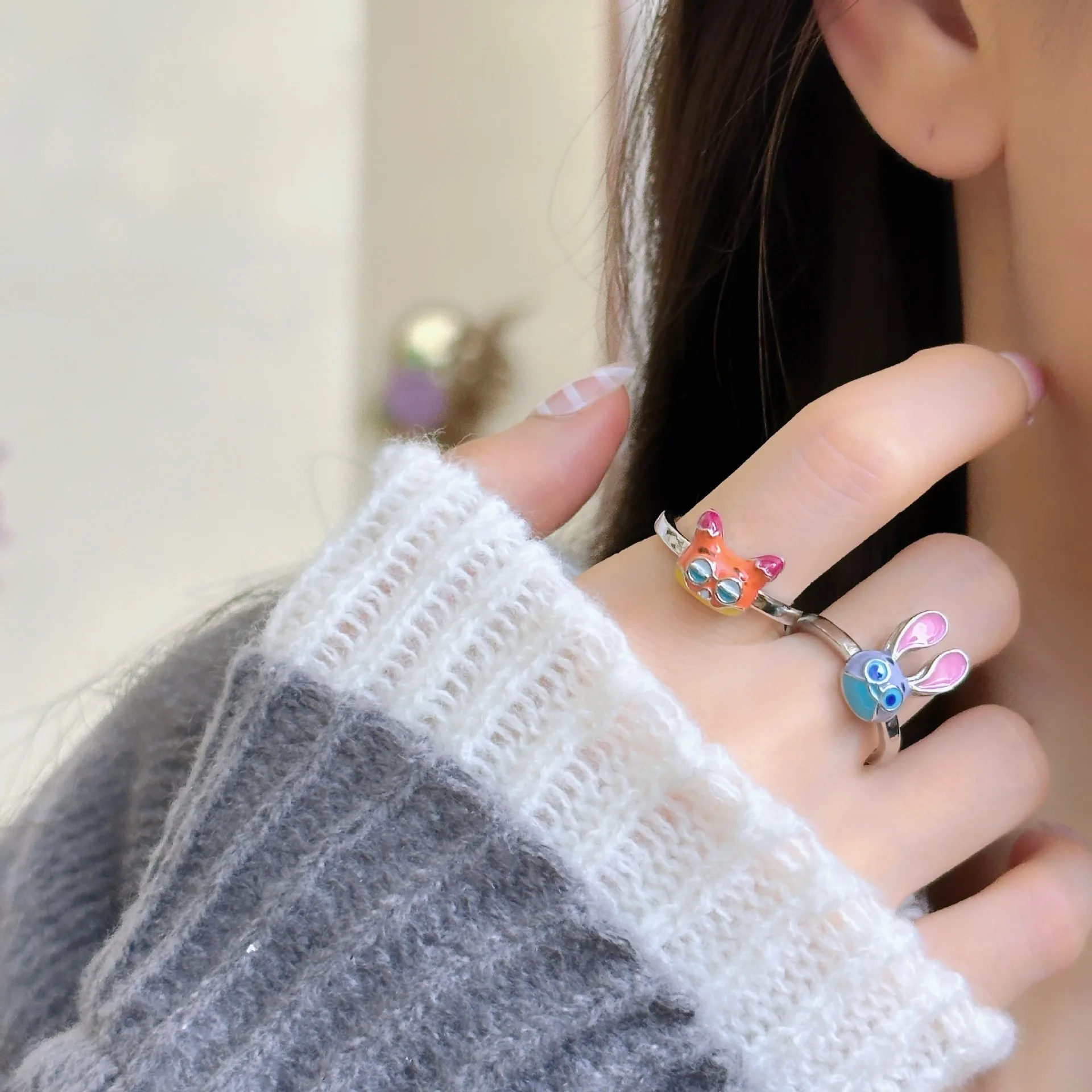 อะนิเมะซูโทเปียคอสเพลย์แหวนสำหรับผู้ชายผู้หญิงเครื่องประดับแหวนอุปกรณ์ประกอบฉากฮาโลวีนปาร์ตี้คาร์นิวัลของขวัญ