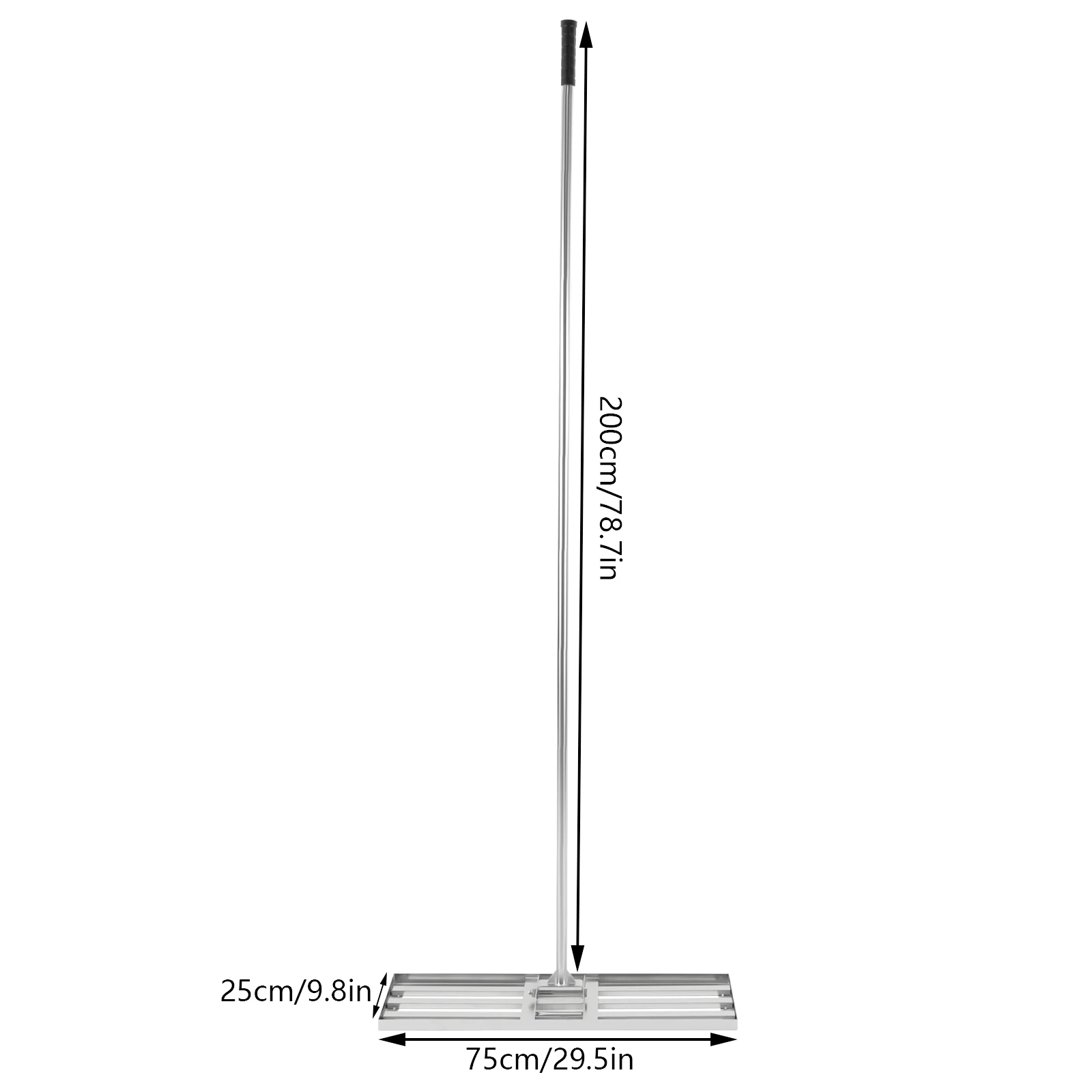 75*25cm Lawn Leveling Rake Soil Lawn Rake Lawn Leveling Tool with Handle for Backyard, Gardens, Golf Courses