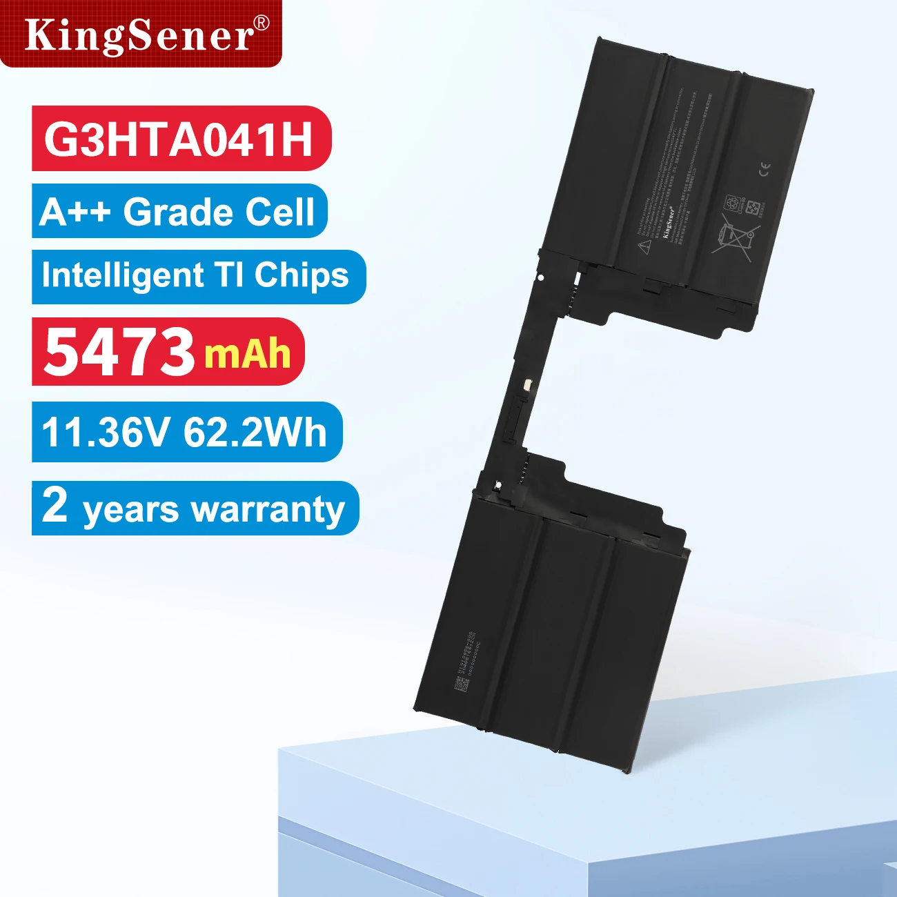 

KingSener G3HTA040H G3HTA041H Laptop Battery For Microsoft Surface Book 2 2nd Gen (15-Inch, Model 1793) Keyboard 11.36V 5473mAh