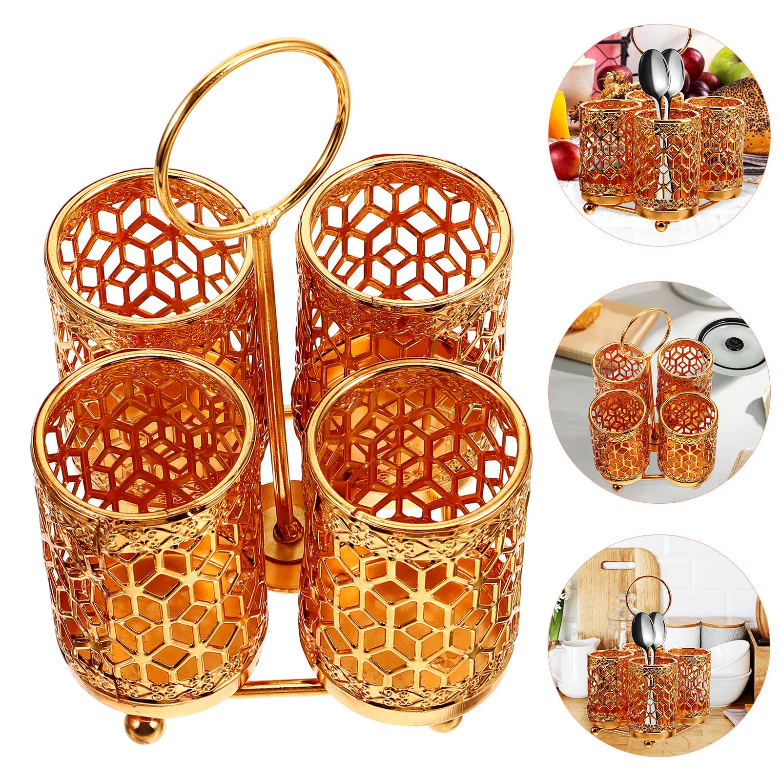 

Cutlery Holder Large Capacity Sturdy Utensil Organizer Kitchen Chopstick Storage Holder Silverware Pot Tableware Rack