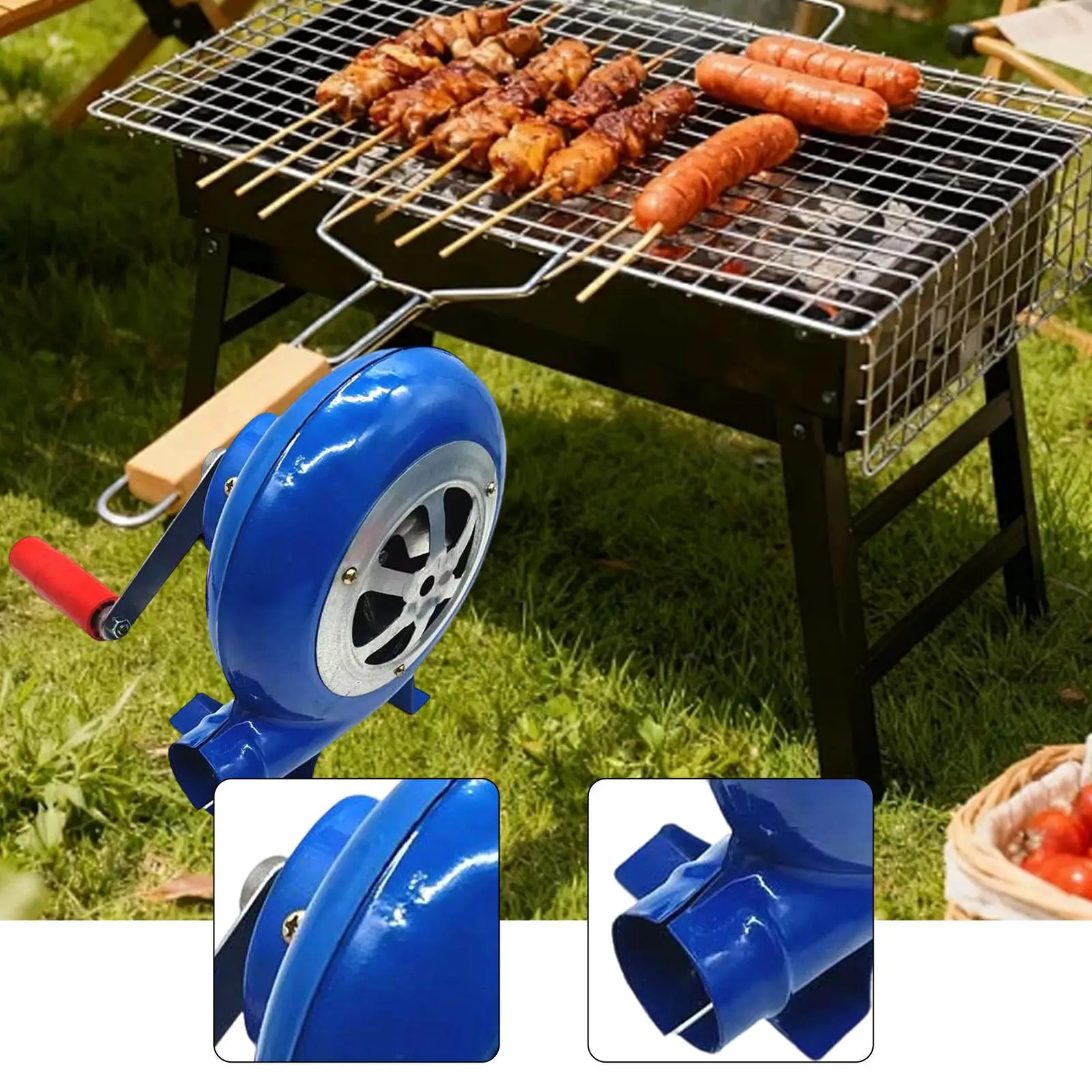 

Мини-воздуходувка для листового металла, многофункциональный ручной вентилятор для барбекю на открытом воздухе, костра, приготовления пищи