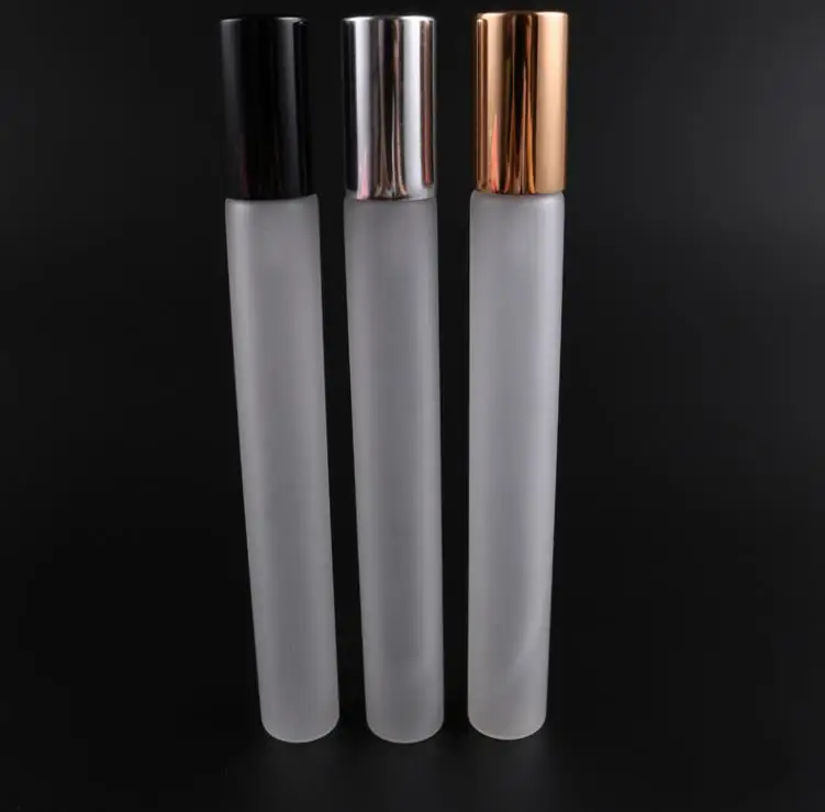 Perfume Bottle 20ml Frosted Glass Spray Bottle Empty Perfume Atomizer Slivery Glod Vials Cosmetic Container SN1822