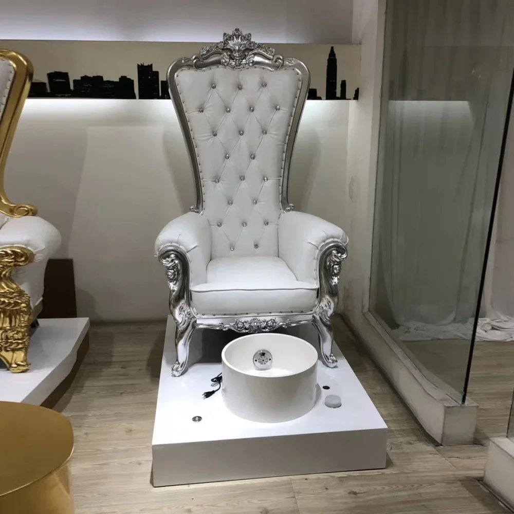 Silla moderna para trono de pedicura, muebles para salón de uñas