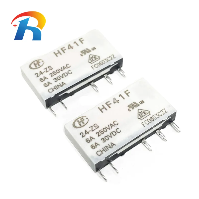 Free Shipping Power Relays HF41F 5V/12V/24V -ZS HF41F-5-ZS HF41F-12-ZS HF41F-24-ZS 5Pin 6A250V relay