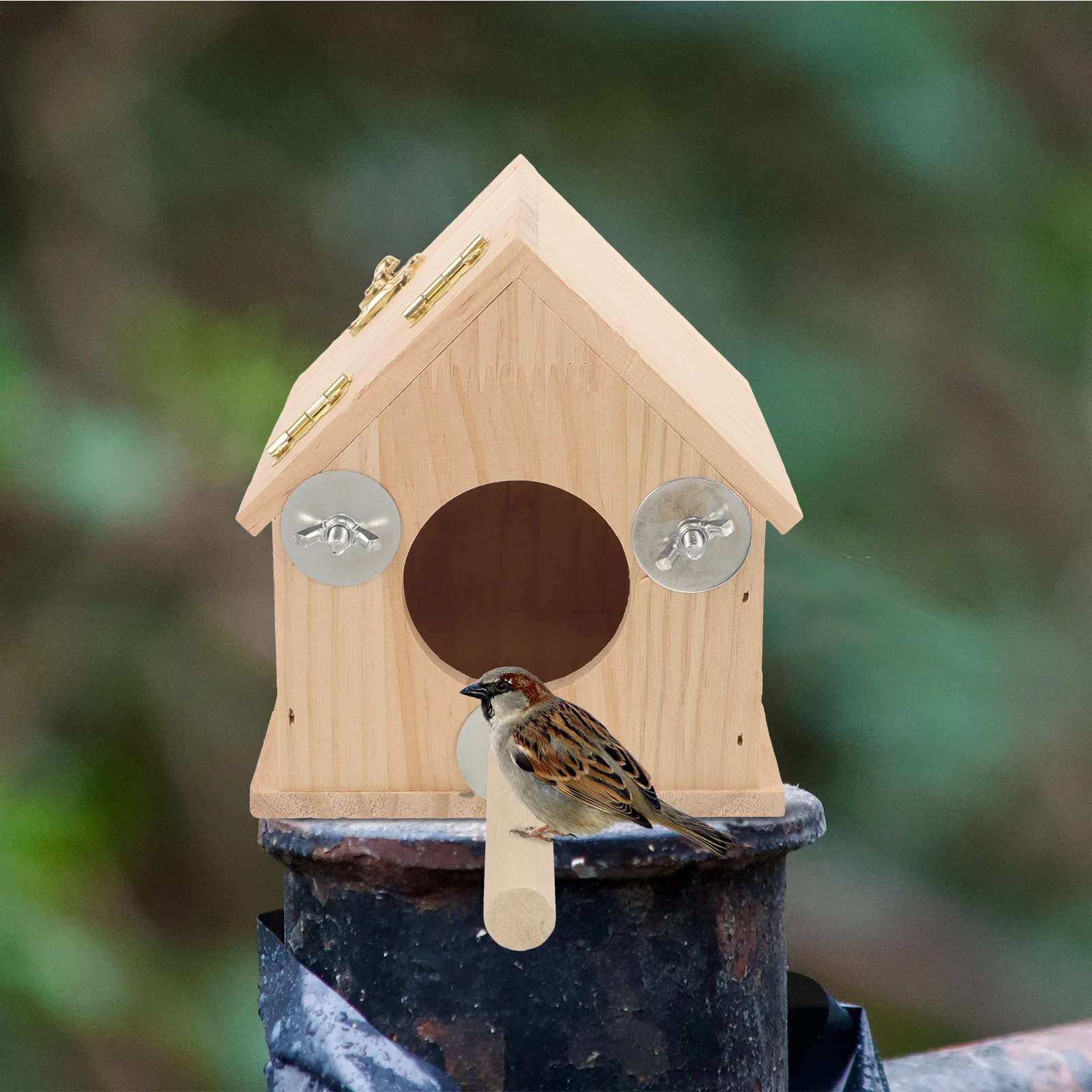 

Wooden House Bird Breeding Box Pet Parrot Nest Warm Sleep Supplies Tool Wooden Parakeet Nesting Box Garden Decoration Resting