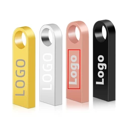 Unidad Flash USB de Metal con capacidad Real, Pendrive pequeño de 128GB, 64GB, 32GB, 1GB, 4GB y 8GB, 10 unidades por lote