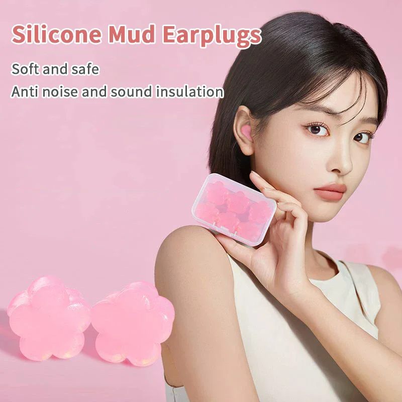 4/6 قطعة سدادات سيليكون لينة الشمع الأذن المقابس قابلة لإعادة الاستخدام إلغاء الضوضاء هلام الأذن المقابس سماعات أذن مقاومة للماء للنوم السباحة