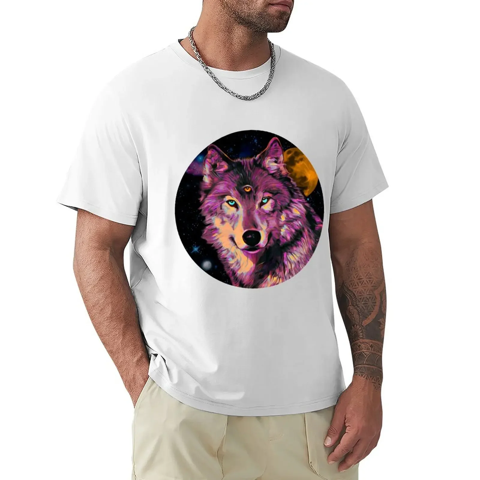 

Aware Wolf T-Shirt summer clothes anime plain Aesthetic clothing mens graphic t-shirts anime