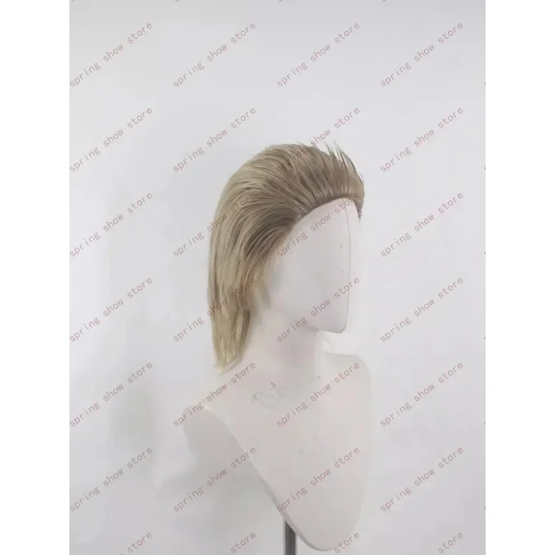 DY20MetalGear الصلبة السلام ووكر كازوهيرا ميلر تأثيري الشعر الاصطناعية قصيرة ضوء الذهب على غرار شعر مستعار كوميدي 25