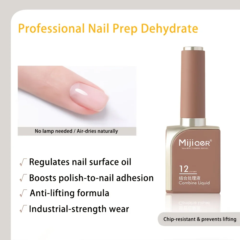 مجفف/موازن لإعداد الأظافر خالي من الأحماض - سريع الجفاف لأظافر الأكريليك. حل إعداد أساسي قبل استخدام علاجات الصالونات