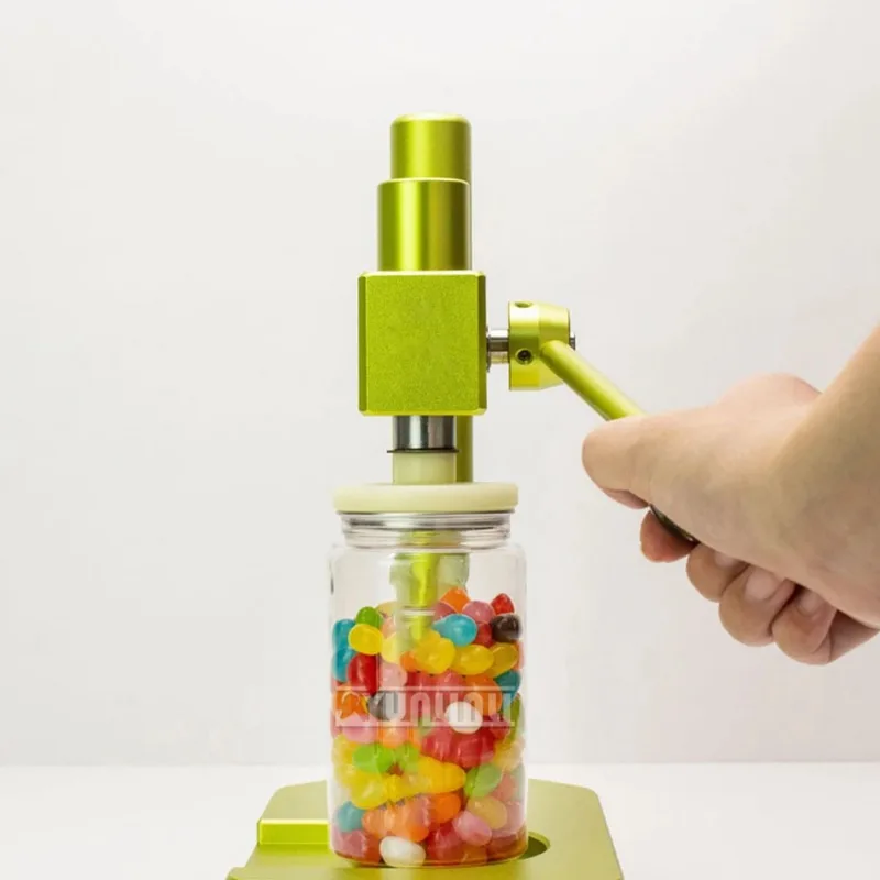 Sellador de botellas comercial, máquina Manual de sellado de latas, envasador de refrescos y alimentos para mascotas, latas desechables con botella de 100 Uds.