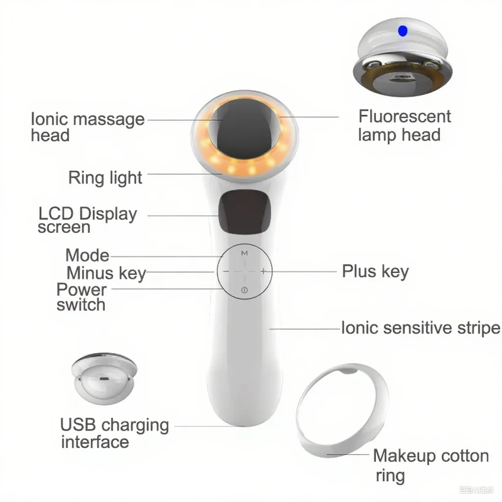 المكتبة الذكية بالجملة آلة شد الوجه ضوء إيجابي الأيونات السالبة جهاز تجميل الوجه لترويج الرعاية