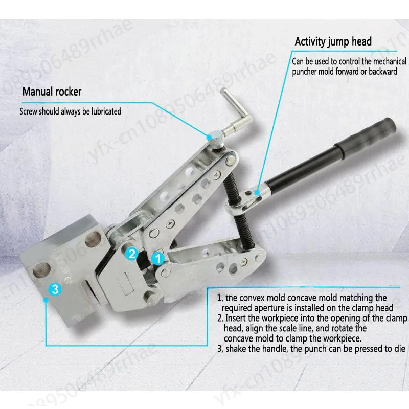 CKJ-21 Portable mechanical puncher 300KN Angle steel punch Copper and aluminum row punching machine 20T 1PC