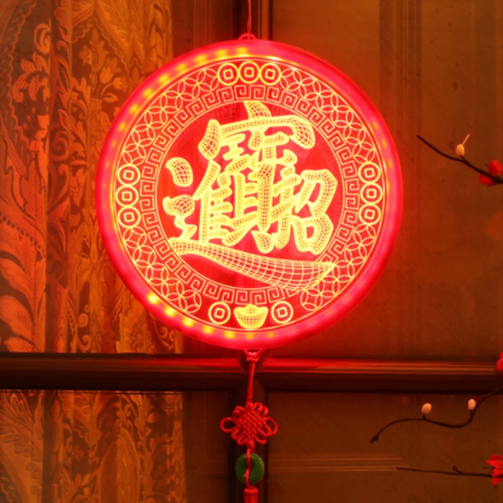 New Year Decorations Chinese Lantern Lights Happy New Year Chinese New Year LED Chandeliers USB Interface No