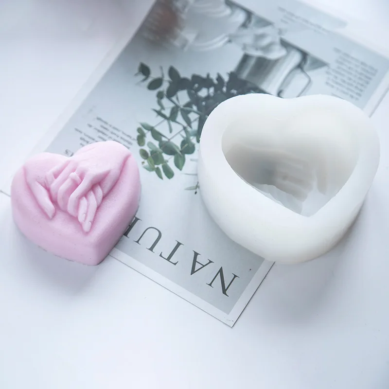 DIY candle mold heart-shaped handmade soap cake fondant decoration handmade soap clay liquid silicone mold